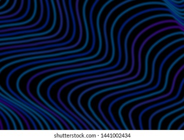 Dark curved lines waves abstract background. Vector illustration