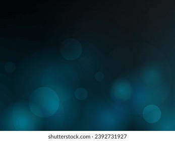 Dark Cyan Blue Glowing Bokeh Light, Dreamy Background