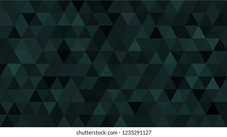 Dark Cyan, Green, Triangular  low poly, mosaic pattern background, Vector polygonal illustration graphic, Origami style with gradient,  racio 1:1,777 Ultra HD