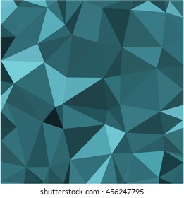 Dark cyan low poly geometric shapes background