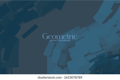 Fondo Abstractas digital moderno cian oscuro con bloques geométricos