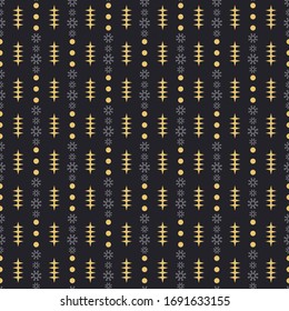 Dark decorative pattern. Seamless Wallpaper, textile design texture. Vector art.