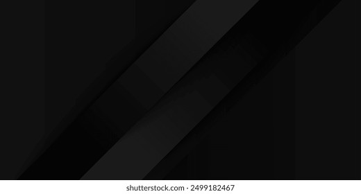 Dark deep black dynamic abstract vector background with diagonal lines. Modern creative halftone premium gradient.