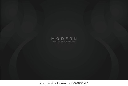 Dark deep black dynamic abstract vector background