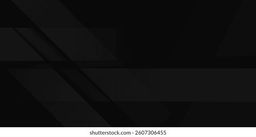 Dark deep black dynamic abstract vector background with diagonal lines. Modern creative halftone premium gradient.