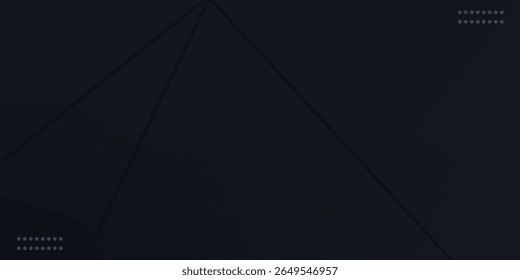 Fundo de vetor abstrato dinâmico preto profundo escuro com linhas retas.