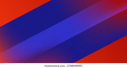 Fondo abstracto de coral de color naranja rojo púrpura azul oscuro profundo brillante. Forma geométrica. Tira de línea de ángulo 3D. Degradado de color. Luz de resplandor de fuego metálico eléctrico de neón. Ruido de grano áspero. Anuncio ancho. Panorámica
