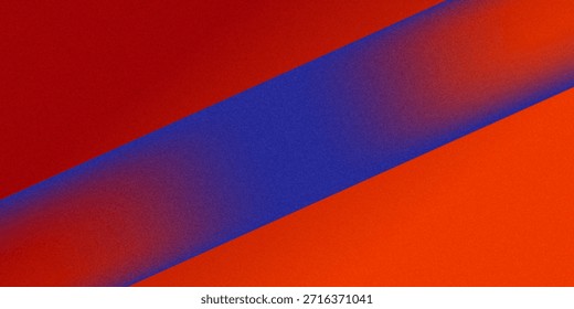 Fondo abstracto de coral de color naranja rojo púrpura azul oscuro profundo brillante. Forma geométrica. Tira de línea de ángulo 3D. Degradado de color. Luz de resplandor de fuego metálico eléctrico de neón. Ruido de grano áspero. Anuncio ancho. Panorámica
