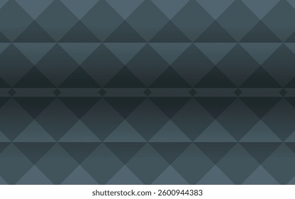 Dark diamond pattern vector with geometric design and overlapping shapes on a modern texture. Seamless pattern with dark gray and blue gradient effect, perfect for patterned backgrounds or sophisticat