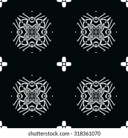 Dark diamond seamless pattern. black and white Vector seamless pattern. Seamless background pattern. Modern stylish texture. Repeating geometric.