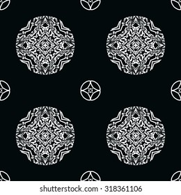 Dark diamond seamless pattern. black and white Vector seamless pattern. Seamless background pattern. Modern stylish texture. Repeating geometric.