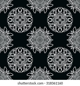 Dark diamond seamless pattern. black and white Vector seamless pattern. Seamless background pattern. Modern stylish texture. Repeating geometric.