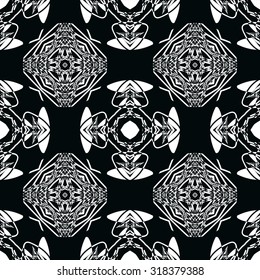 Dark diamond seamless pattern. black and white Vector seamless pattern. Seamless background pattern. Modern stylish texture. Repeating geometric.