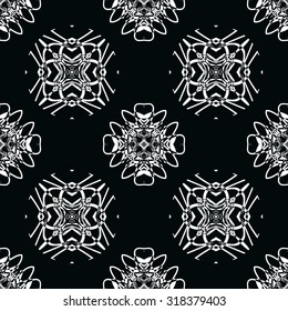 Dark diamond seamless pattern. black and white Vector seamless pattern. Seamless background pattern. Modern stylish texture. Repeating geometric.