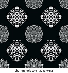 Dark diamond seamless pattern. black and white Vector seamless pattern. Seamless background pattern. Modern stylish texture. Repeating geometric.