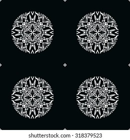 Dark diamond seamless pattern. black and white Vector seamless pattern. Seamless background pattern. Modern stylish texture. Repeating geometric.