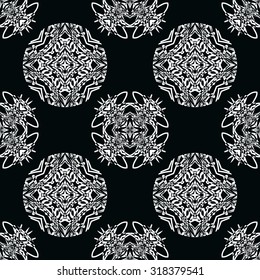 Dark diamond seamless pattern. black and white Vector seamless pattern. Seamless background pattern. Modern stylish texture. Repeating geometric.