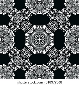 Dark diamond seamless pattern. black and white Vector seamless pattern. Seamless background pattern. Modern stylish texture. Repeating geometric.