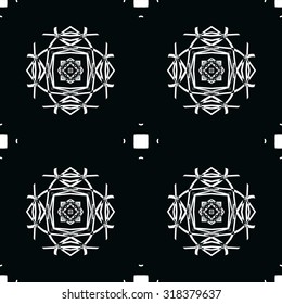 Dark diamond seamless pattern. black and white Vector seamless pattern. Seamless background pattern. Modern stylish texture. Repeating geometric.