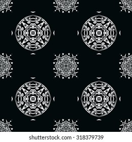 Dark diamond seamless pattern. black and white Vector seamless pattern. Seamless background pattern. Modern stylish texture. Repeating geometric.