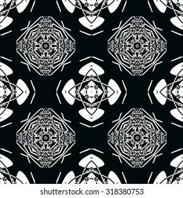 Dark diamond seamless pattern. black and white Vector seamless pattern. Seamless background pattern. Modern stylish texture. Repeating geometric.
