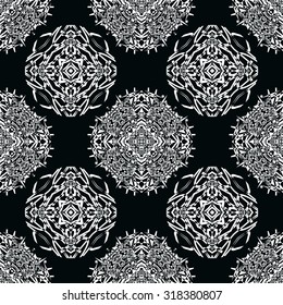 Dark diamond seamless pattern. black and white Vector seamless pattern. Seamless background pattern. Modern stylish texture. Repeating geometric.
