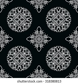 Dark diamond seamless pattern. black and white Vector seamless pattern. Seamless background pattern. Modern stylish texture. Repeating geometric.
