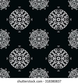 Dark diamond seamless pattern. black and white Vector seamless pattern. Seamless background pattern. Modern stylish texture. Repeating geometric.

