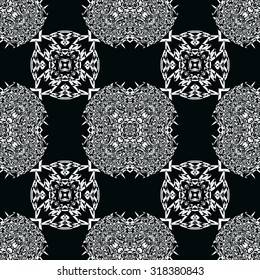 Dark diamond seamless pattern. black and white Vector seamless pattern. Seamless background pattern. Modern stylish texture. Repeating geometric.
