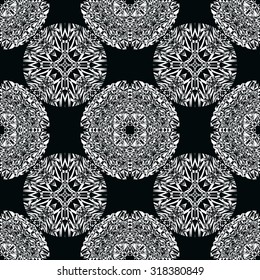 Dark diamond seamless pattern. black and white Vector seamless pattern. Seamless background pattern. Modern stylish texture. Repeating geometric.
