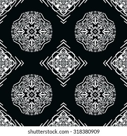Dark diamond seamless pattern. black and white Vector seamless pattern. Seamless background pattern. Modern stylish texture. Repeating geometric.
