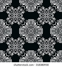 Dark diamond seamless pattern. black and white Vector seamless pattern. Seamless background pattern. Modern stylish texture. Repeating geometric.
