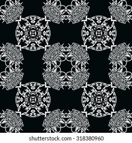 Dark diamond seamless pattern. black and white Vector seamless pattern. Seamless background pattern. Modern stylish texture. Repeating geometric.

