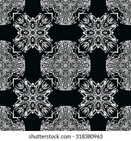 Dark diamond seamless pattern. black and white Vector seamless pattern. Seamless background pattern. Modern stylish texture. Repeating geometric.
