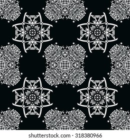 Dark diamond seamless pattern. black and white Vector seamless pattern. Seamless background pattern. Modern stylish texture. Repeating geometric.
