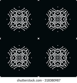 Dark diamond seamless pattern. black and white Vector seamless pattern. Seamless background pattern. Modern stylish texture. Repeating geometric.
