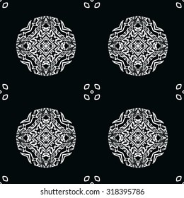 Dark diamond seamless pattern. black and white Vector seamless pattern. Seamless background pattern. Modern stylish texture. Repeating geometric.