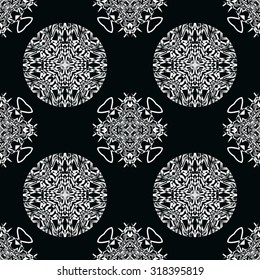 Dark diamond seamless pattern. black and white Vector seamless pattern. Seamless background pattern. Modern stylish texture. Repeating geometric.