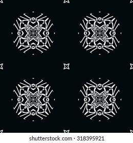 Dark diamond seamless pattern. black and white Vector seamless pattern. Seamless background pattern. Modern stylish texture. Repeating geometric.