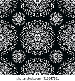 Dark diamond seamless pattern. black and white Vector seamless pattern. Seamless background pattern. Modern stylish texture. Repeating geometric.
