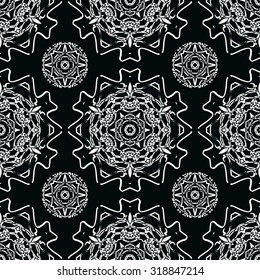 Dark diamond seamless pattern. black and white Vector seamless pattern. Seamless background pattern. Modern stylish texture. Repeating geometric.
