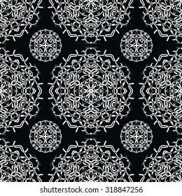 Dark diamond seamless pattern. black and white Vector seamless pattern. Seamless background pattern. Modern stylish texture. Repeating geometric.
