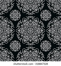 Dark diamond seamless pattern. black and white Vector seamless pattern. Seamless background pattern. Modern stylish texture. Repeating geometric.
