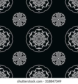Dark diamond seamless pattern. black and white Vector seamless pattern. Seamless background pattern. Modern stylish texture. Repeating geometric.
