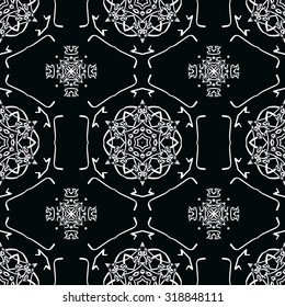 Dark diamond seamless pattern. black and white Vector seamless pattern. Seamless background pattern. Modern stylish texture. Repeating geometric.
