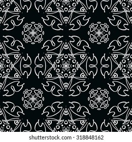 Dark diamond seamless pattern. black and white Vector seamless pattern. Seamless background pattern. Modern stylish texture. Repeating geometric.
