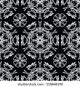 Dark diamond seamless pattern. black and white Vector seamless pattern. Seamless background pattern. Modern stylish texture. Repeating geometric.
