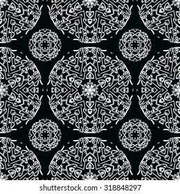 Dark diamond seamless pattern. black and white Vector seamless pattern. Seamless background pattern. Modern stylish texture. Repeating geometric.
