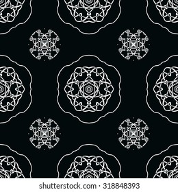 Dark diamond seamless pattern. black and white Vector seamless pattern. Seamless background pattern. Modern stylish texture. Repeating geometric.
