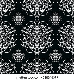 Dark diamond seamless pattern. black and white Vector seamless pattern. Seamless background pattern. Modern stylish texture. Repeating geometric.
